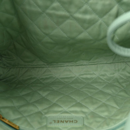 Chanel Shiny Calfskin Quilted Small Chanel 22 Light Green 6 of 11