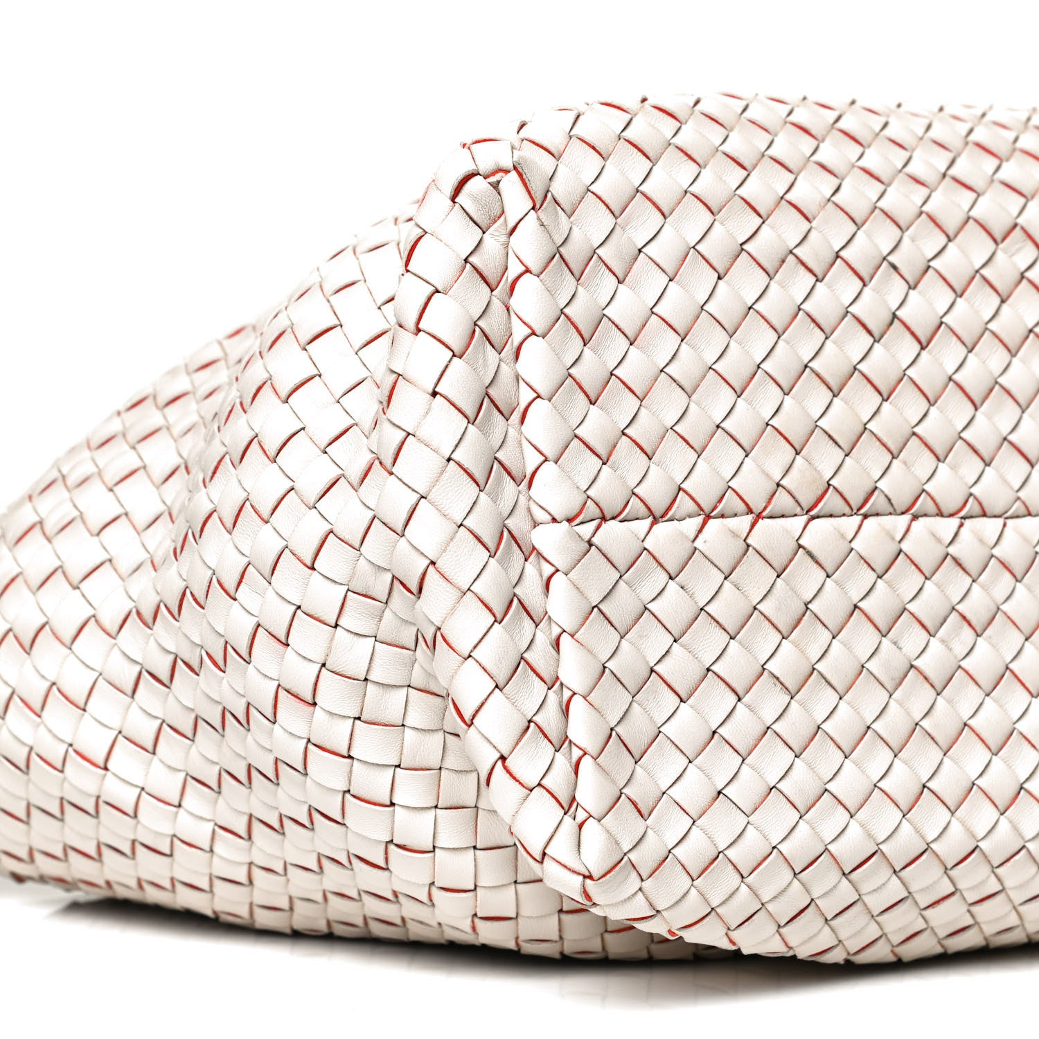 Bottega Veneta Nappa Intrecciato Medium Cabat White Orange 11 of 16