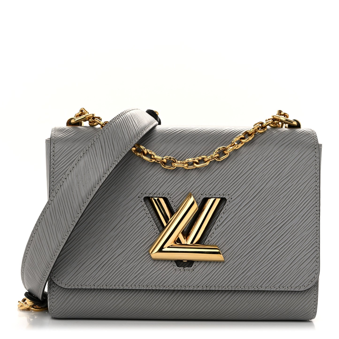 Epi Twist Shoulder Bag MM Gris Cloudy