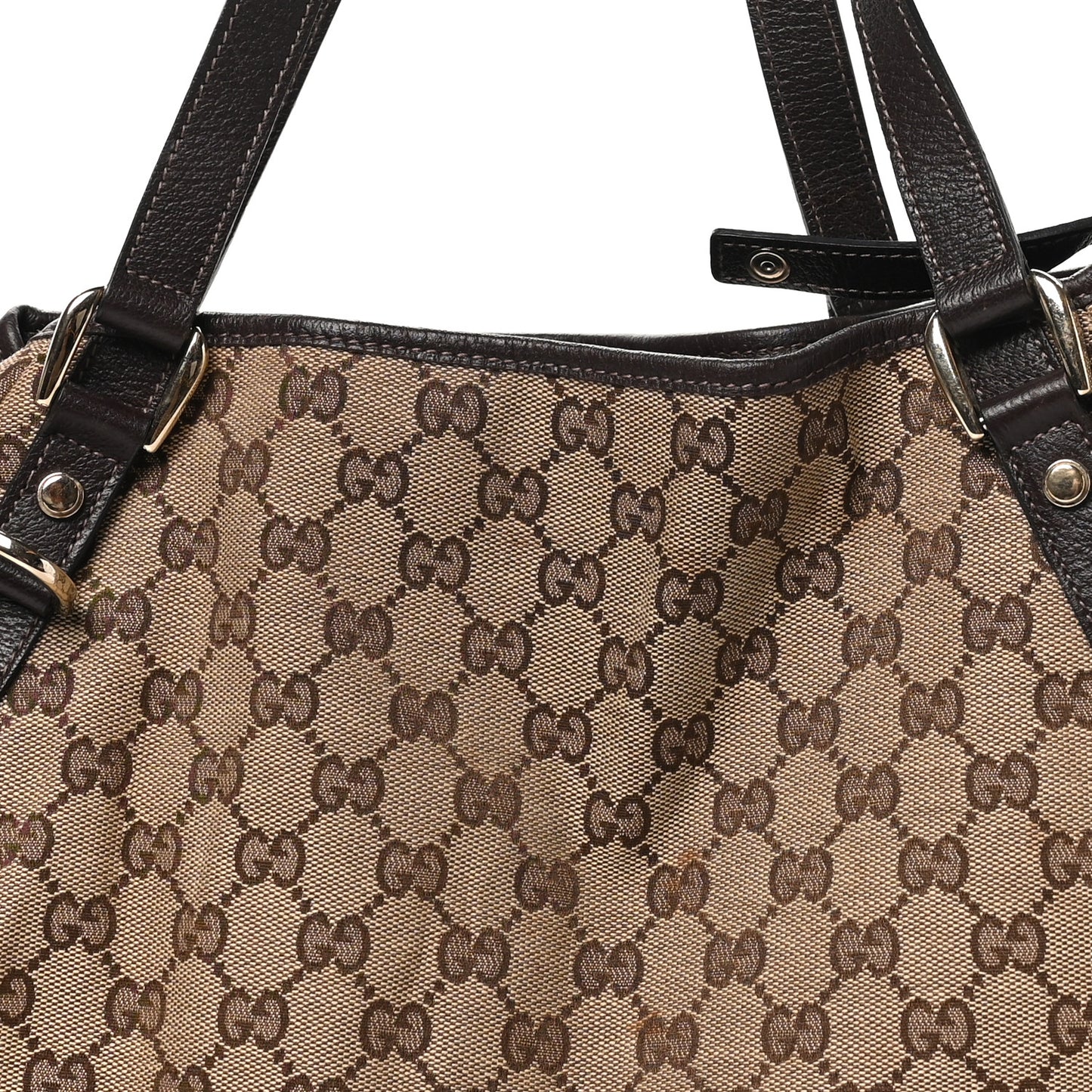 Monogram Medium Abbey Shoulder Bag Dark Brown