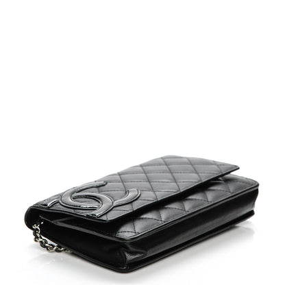 Chanel Calfskin Quilted Cambon Wallet On Chain WOC Black 4 of 10