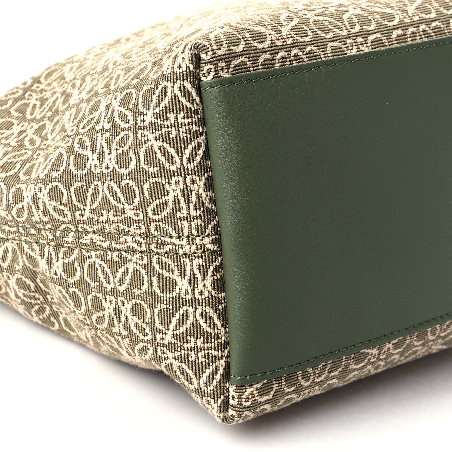 Loewe Jacquard Anagram Calfskin Small Cubi Bag Avocado Green 9 of 10