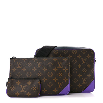 Louis Vuitton Monogram Macassar Trio Messenger Purple Purple 2 of 14