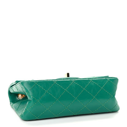 Chanel Aged Calfskin Quilted 2.55 Reissue Mini Flap Green 4 of 9