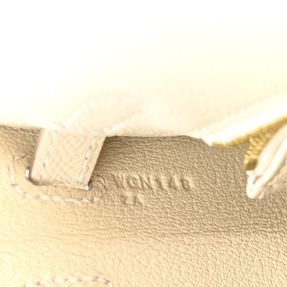 Hermes Epsom Kelly Sellier 25 Craie 7 of 11