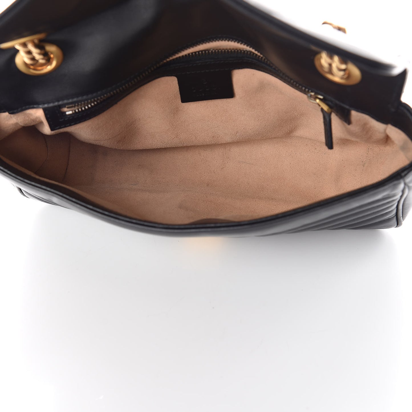 Calfskin Matelasse Small GG Marmont Shoulder Bag Black