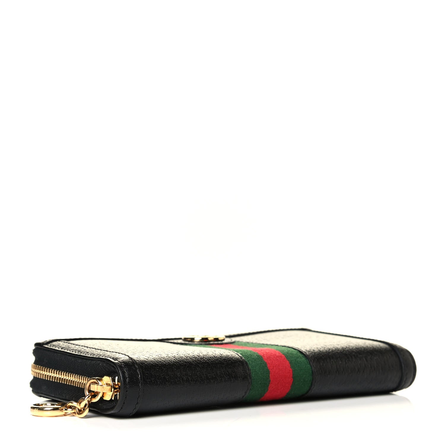 Gucci Calfskin Web Ophidia Zip Around Wallet Black 3 of 7