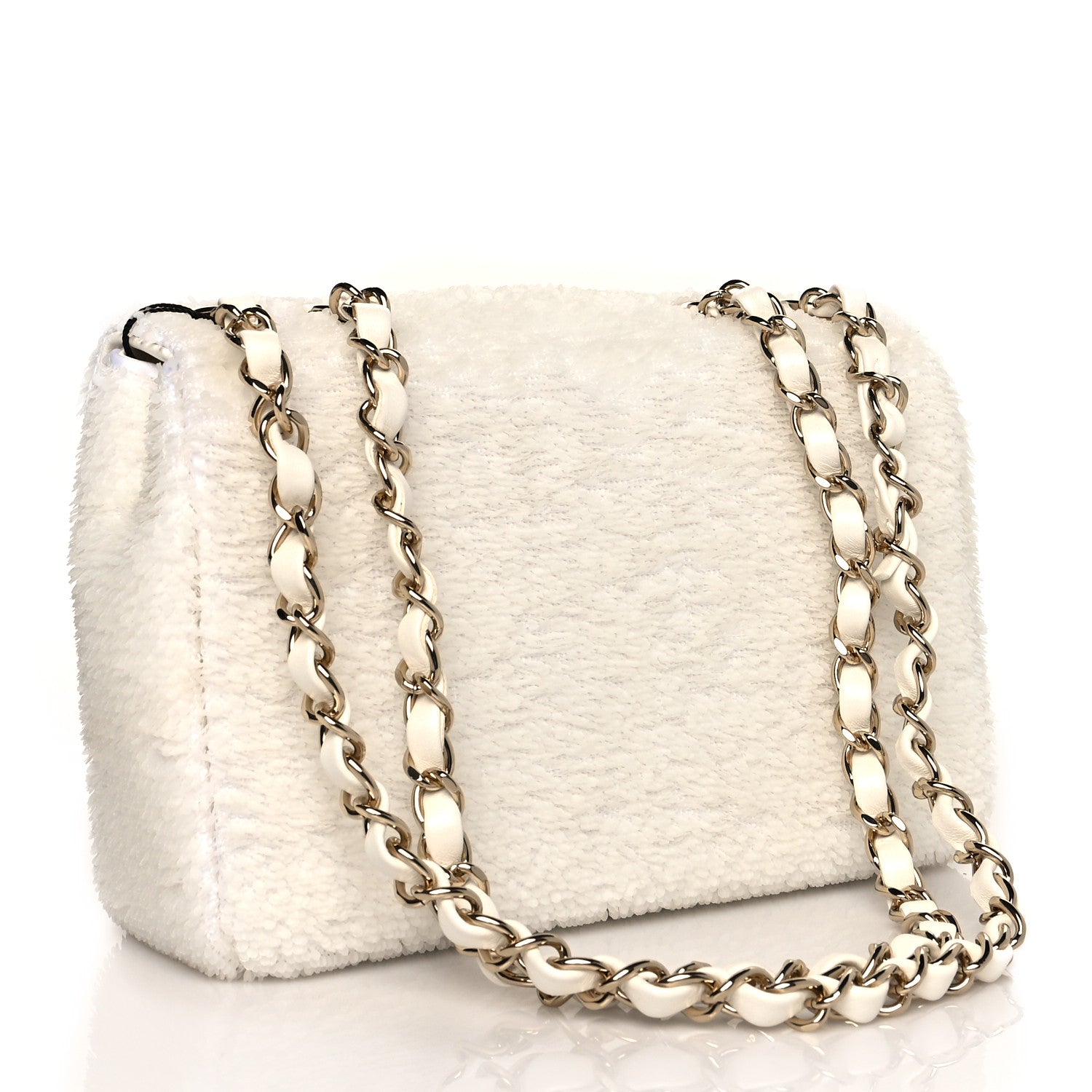 Chanel Sequin Mini Rectangular Flap White 3 of 10