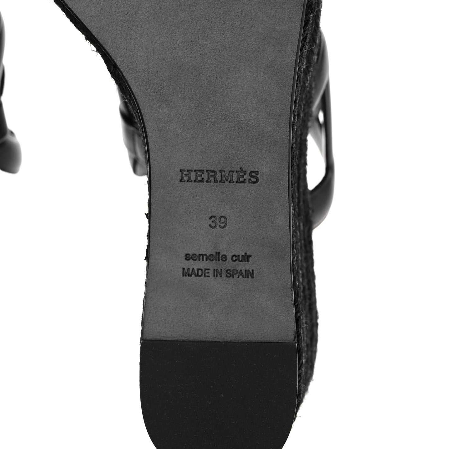 Nappa Ithea Espadrille Wedge Sandals 39 Black