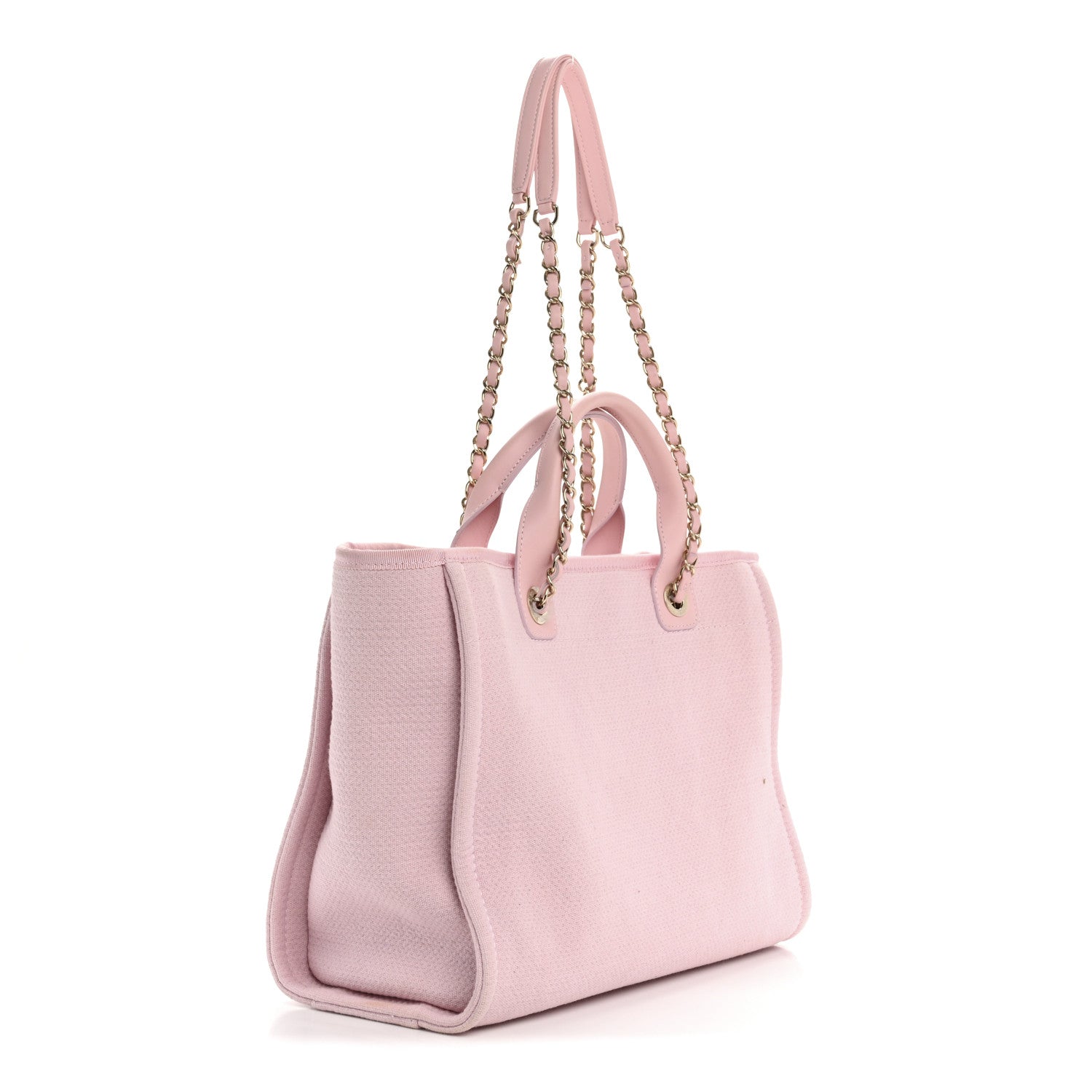 Chanel Mixed Fibers Small Deauville Tote Pink 4 of 13