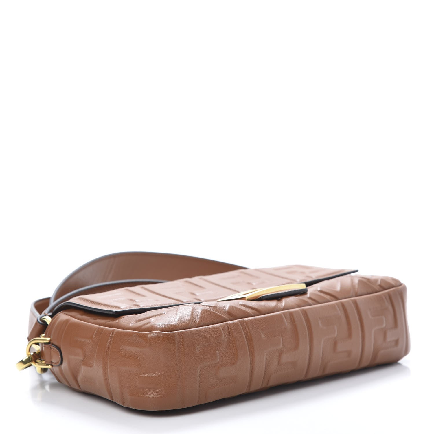 Fendi Nappa FF 1974 Embossed Baguette Coloniale 4 of 11