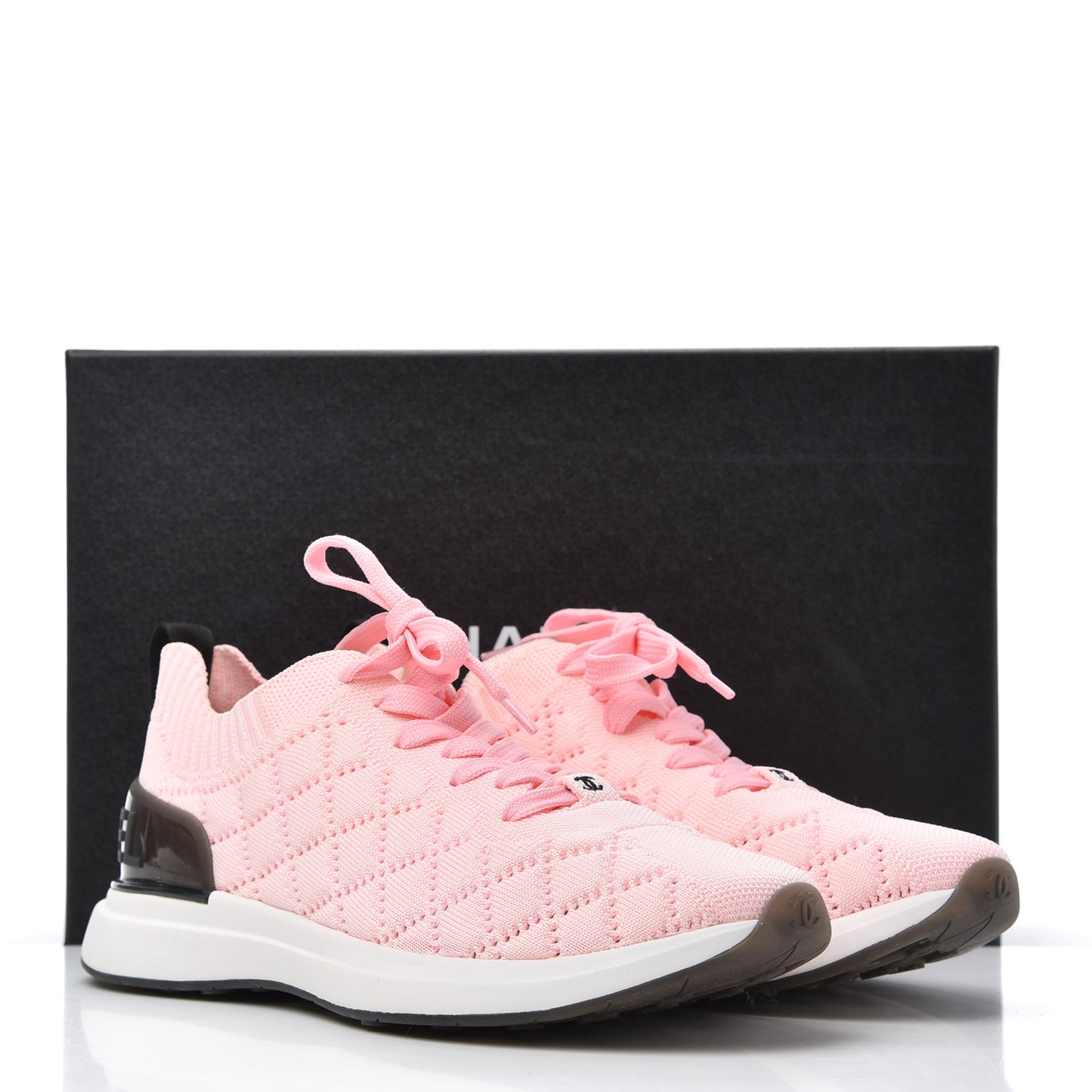 Mixed Fibers Quilted Womens CC Sneakers 40.5 Pink