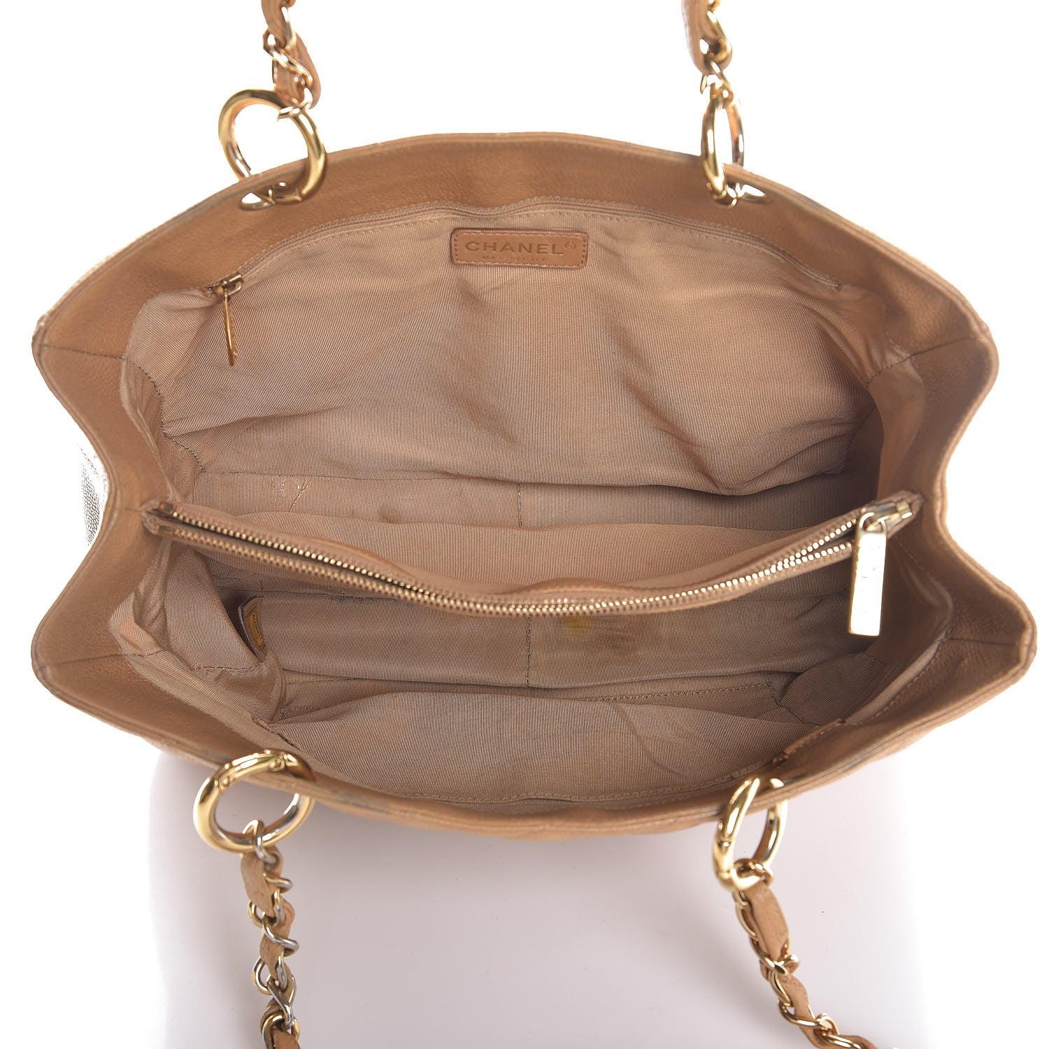 Chanel Caviar Quilted Grand Shopping Tote GST Beige 5 of 26