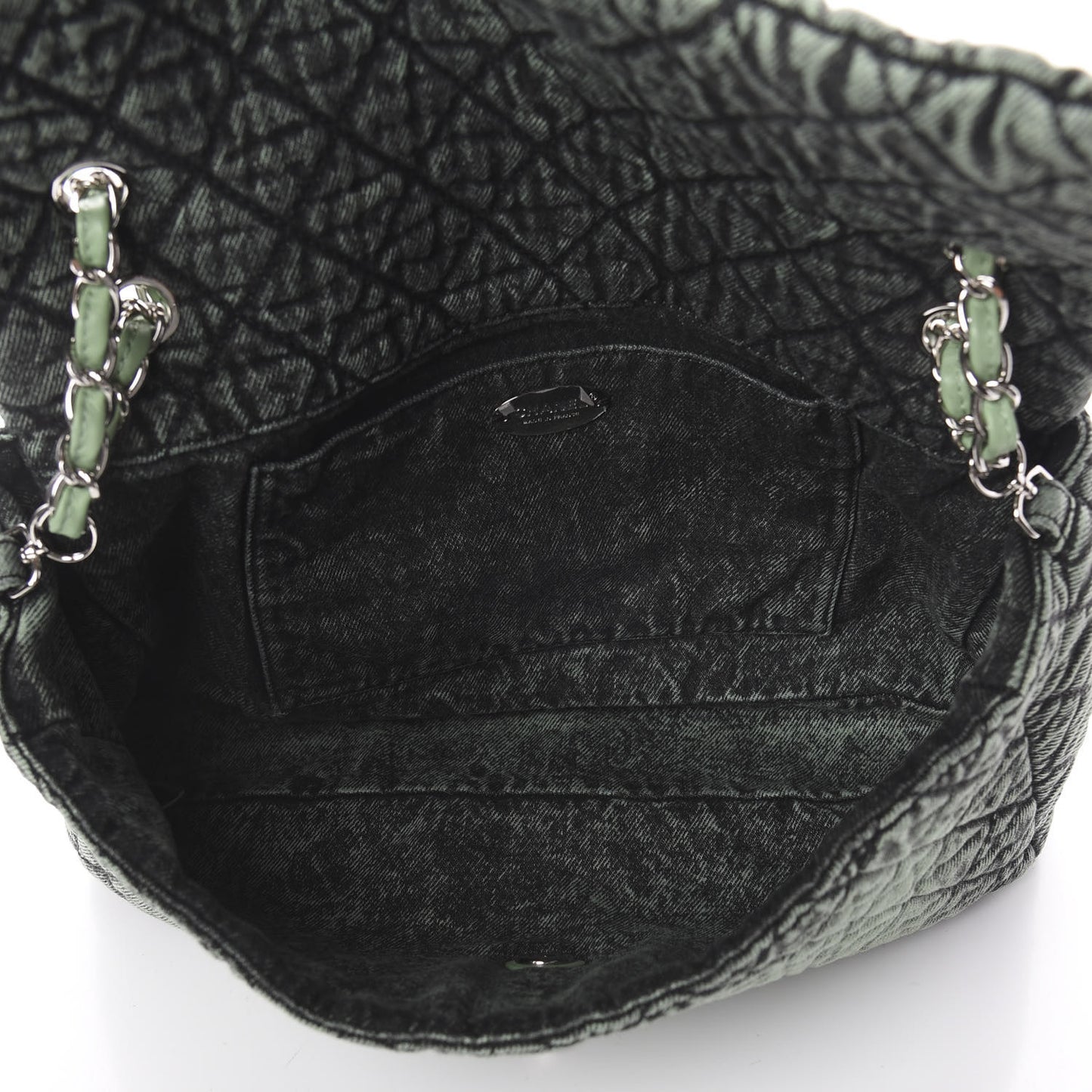 Denim Quilted Denimpression Flap Green Black
