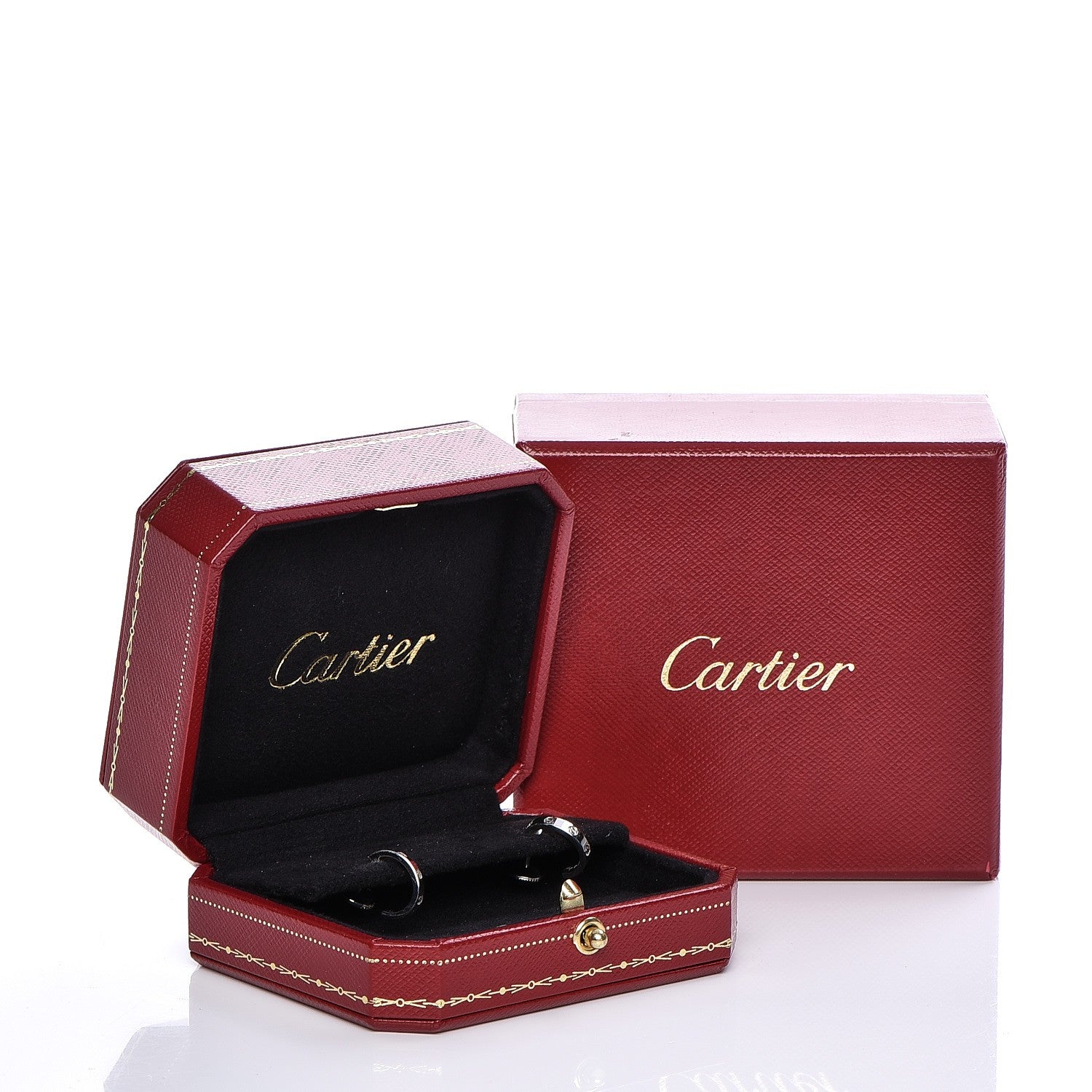 Cartier 18K White Gold Small LOVE Hoop Earrings 5 of 6
