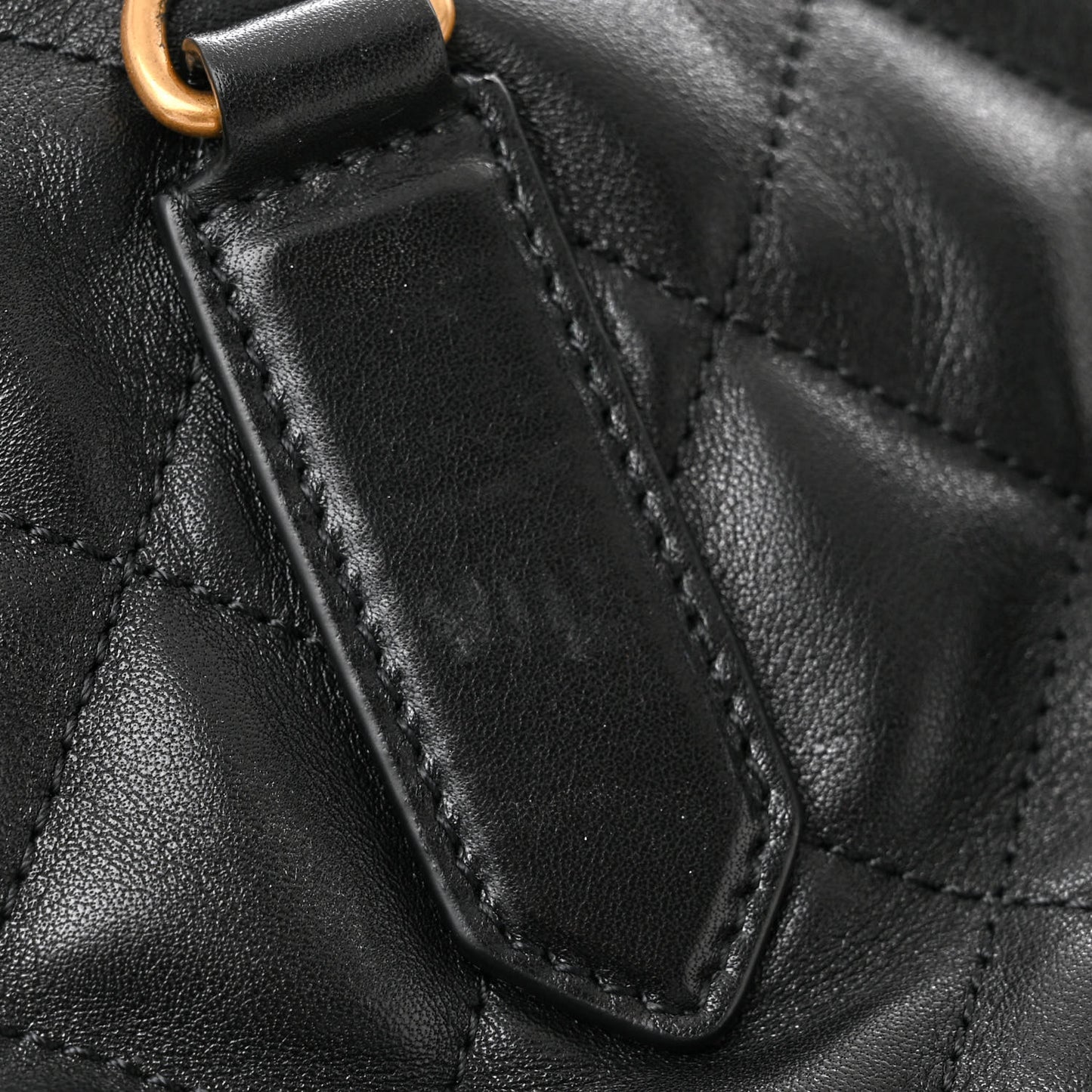 Calfskin Quilted ES Giant Travel Bag Black