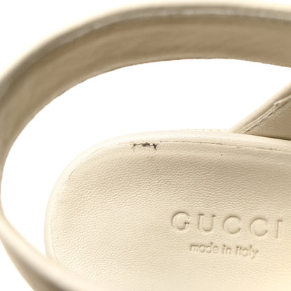 Gucci Monogram Granada Kid Trip 40/72mm Lug Sole Sandals 38 Beige Ebony Mystic White 9 of 10
