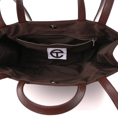 Telfar Vegan Leather Medium Shopping Bag Chocolate 5 of 10