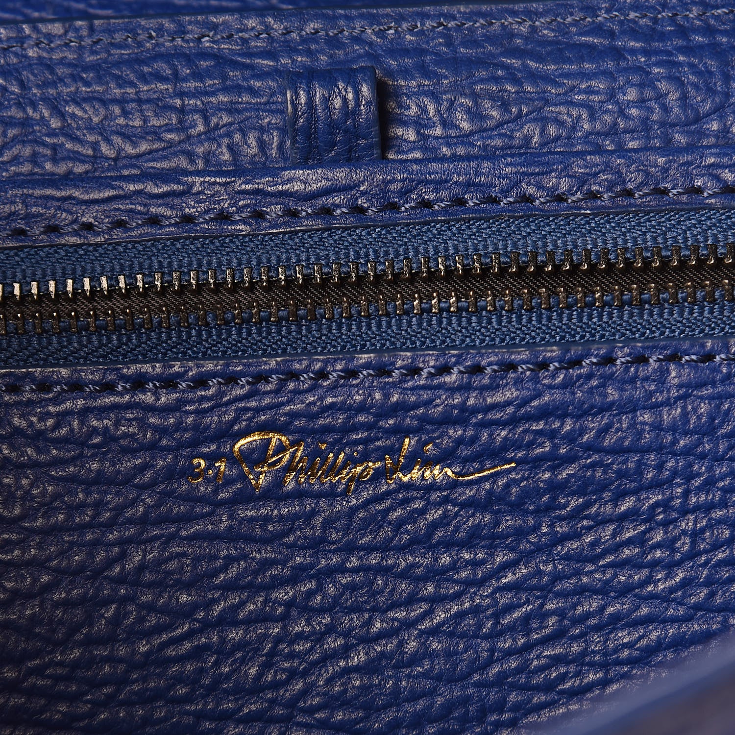 3.1 Phillip Lim 3.1 Textured Calfskin Large Pashli Satchel Cobalt 6 of 9
