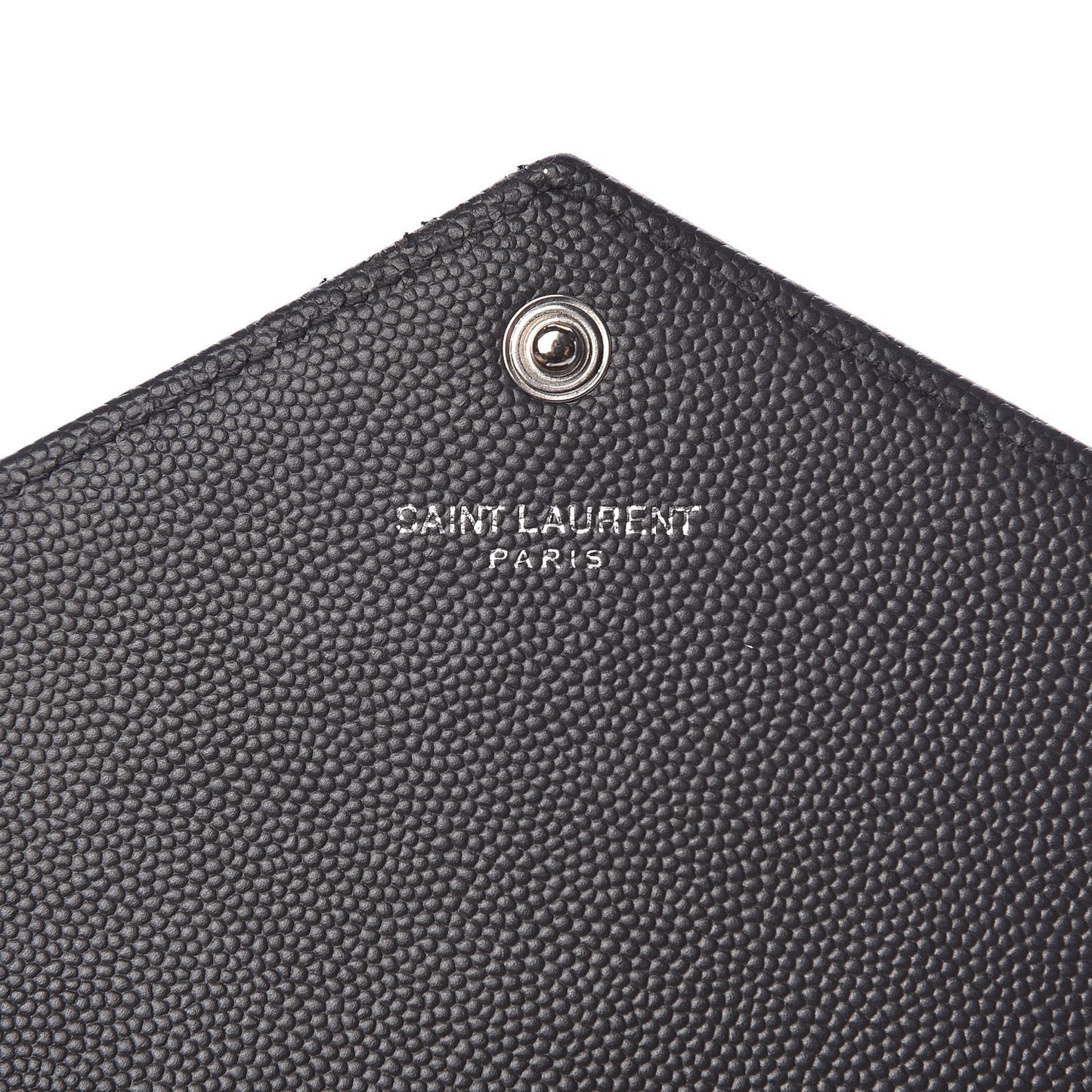 Grain De Poudre Matelasse Chevron Monogram Envelope Chain Wallet Coal