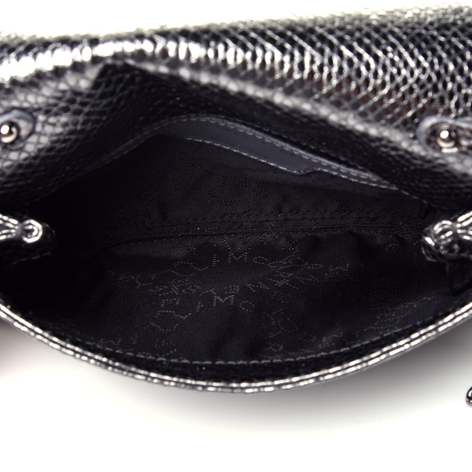 Stella McCartney Metallic Snake Print Falabella Crossbody Bag Ruthenium 5 of 9
