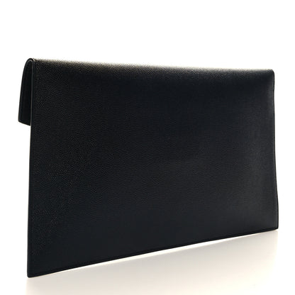 Saint Laurent Grain De Poudre Uptown Pouch Black 3 of 11