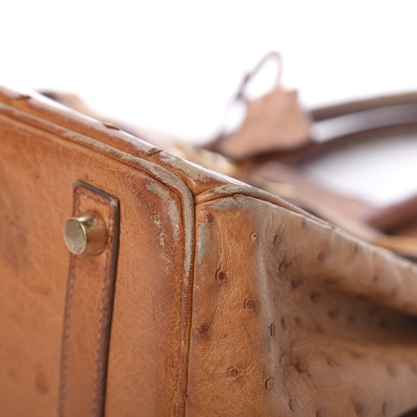 Ostrich Birkin 30 Gold