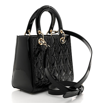 Christian Dior Patent Cannage Medium Lady Dior Black 3 of 10