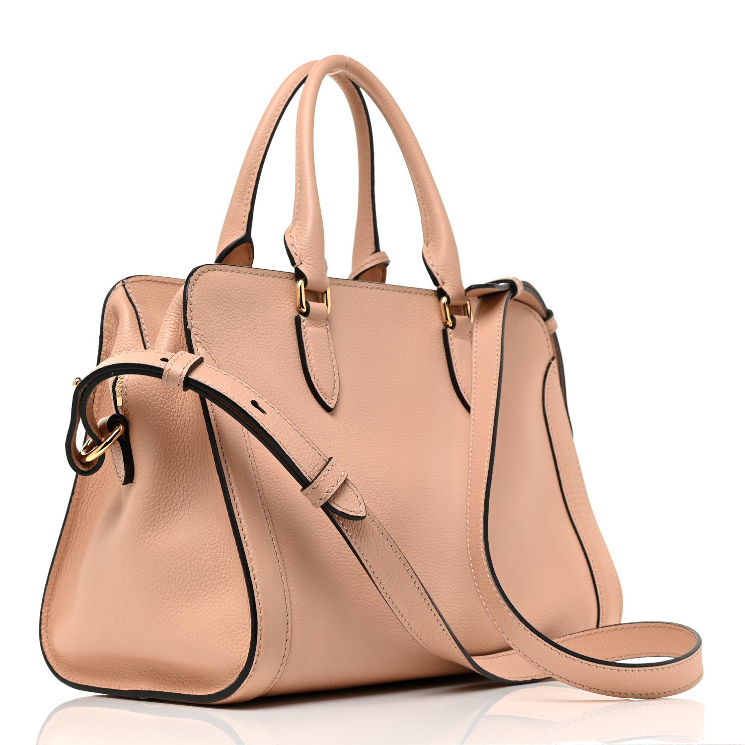 Alexander McQueen Pebbled Calfskin Small Skull Padlock Zip Around Tote Boudoir 3 of 18