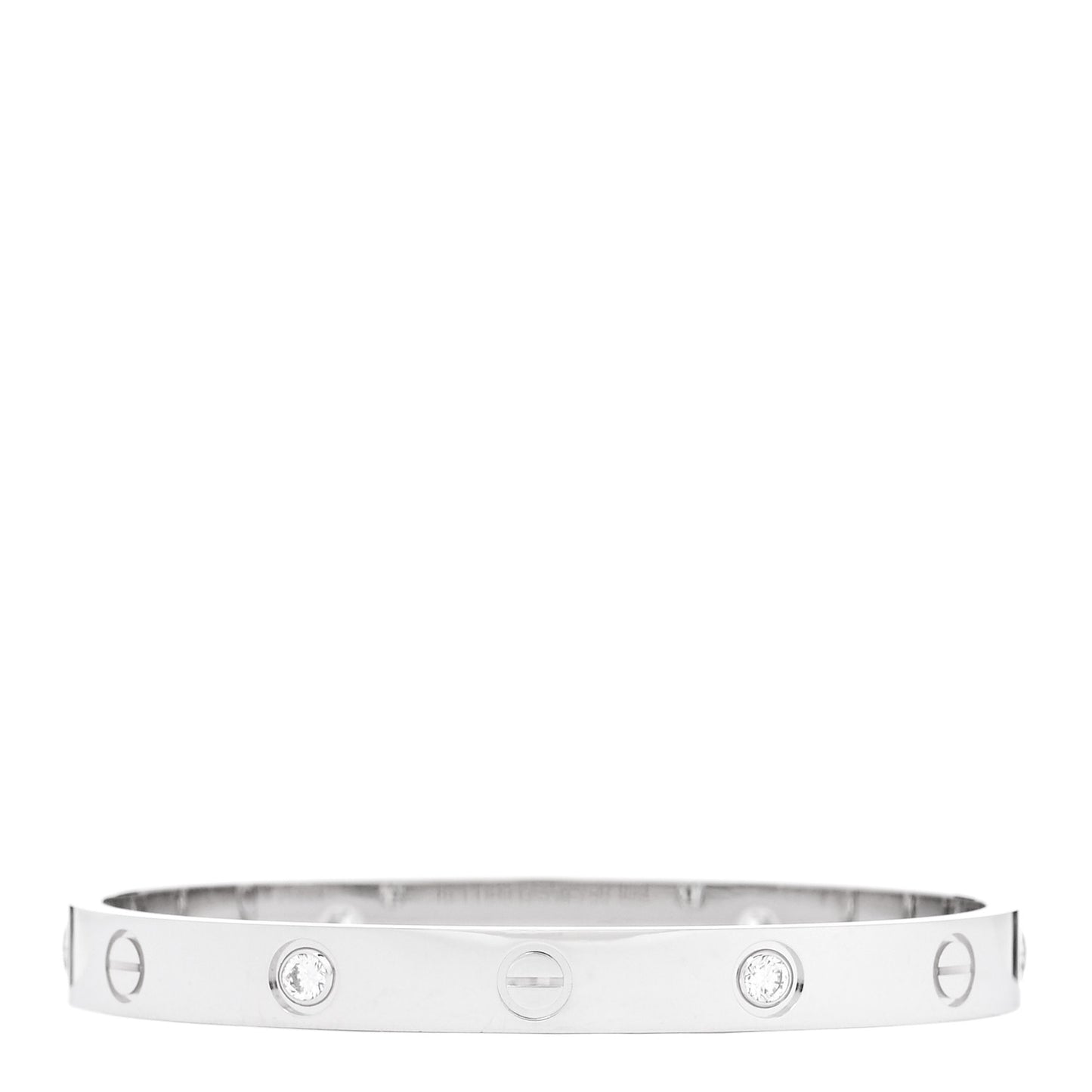 18K White Gold 4 Diamond LOVE Bracelet 16