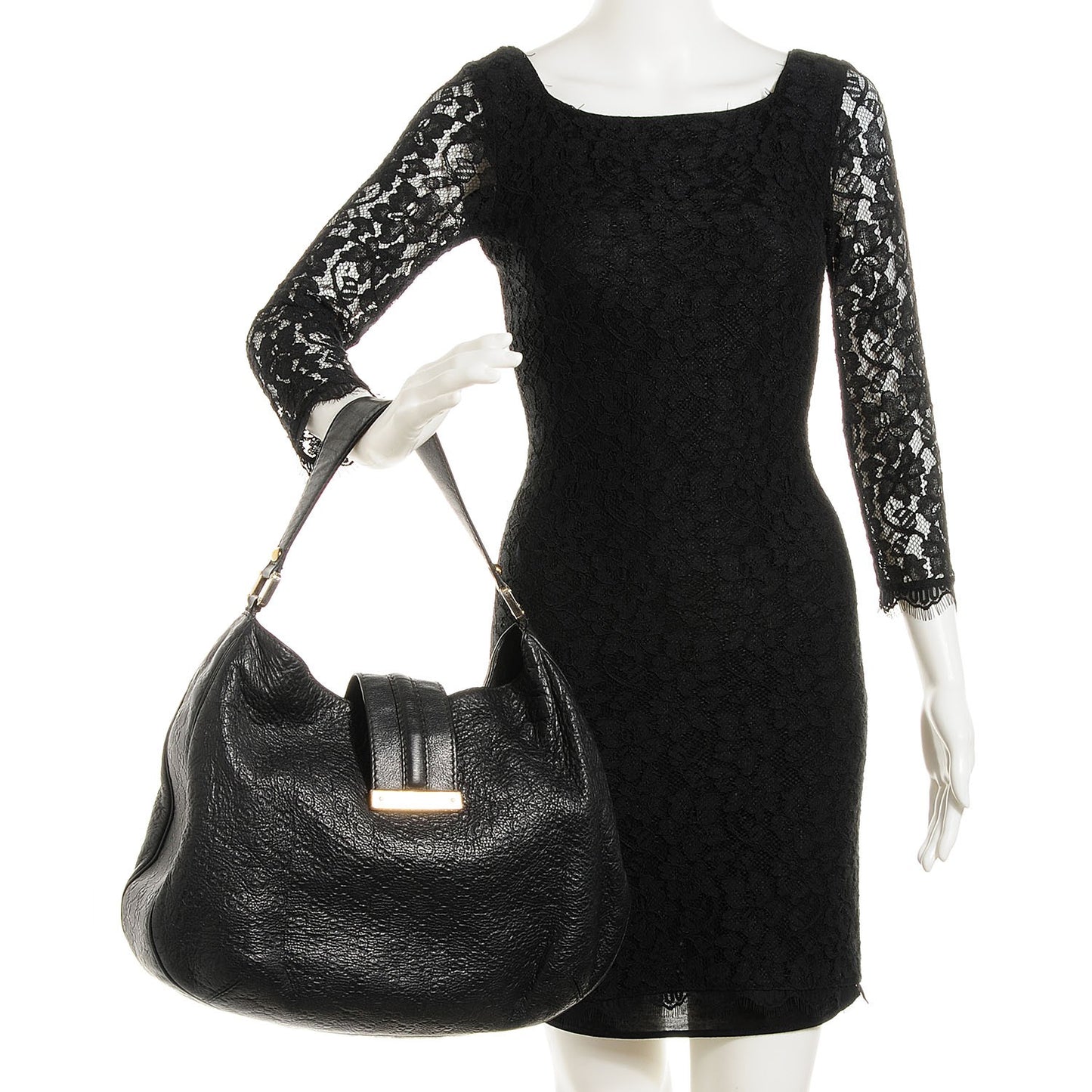 Guccissima New Ladies Web Large Hobo Black