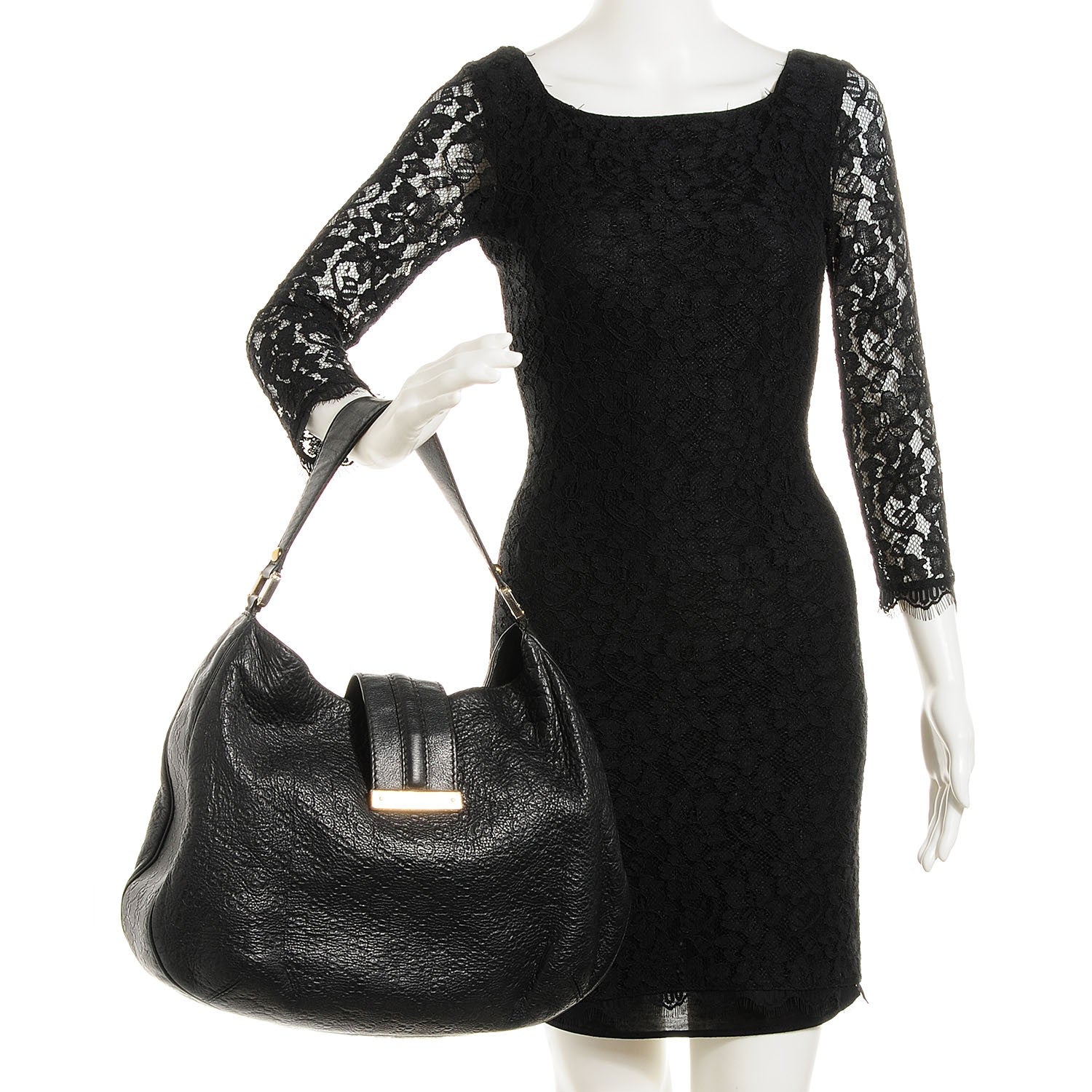 Gucci Guccissima New Ladies Web Large Hobo Black 2 of 7