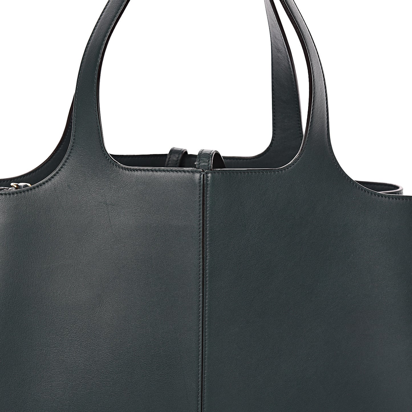 Smooth Calfskin Medium Tri-Fold Bag Bottle Green