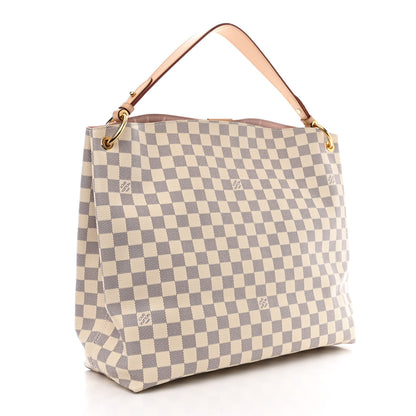 Louis Vuitton Damier Azur Graceful MM Rose Ballerine 3 of 11