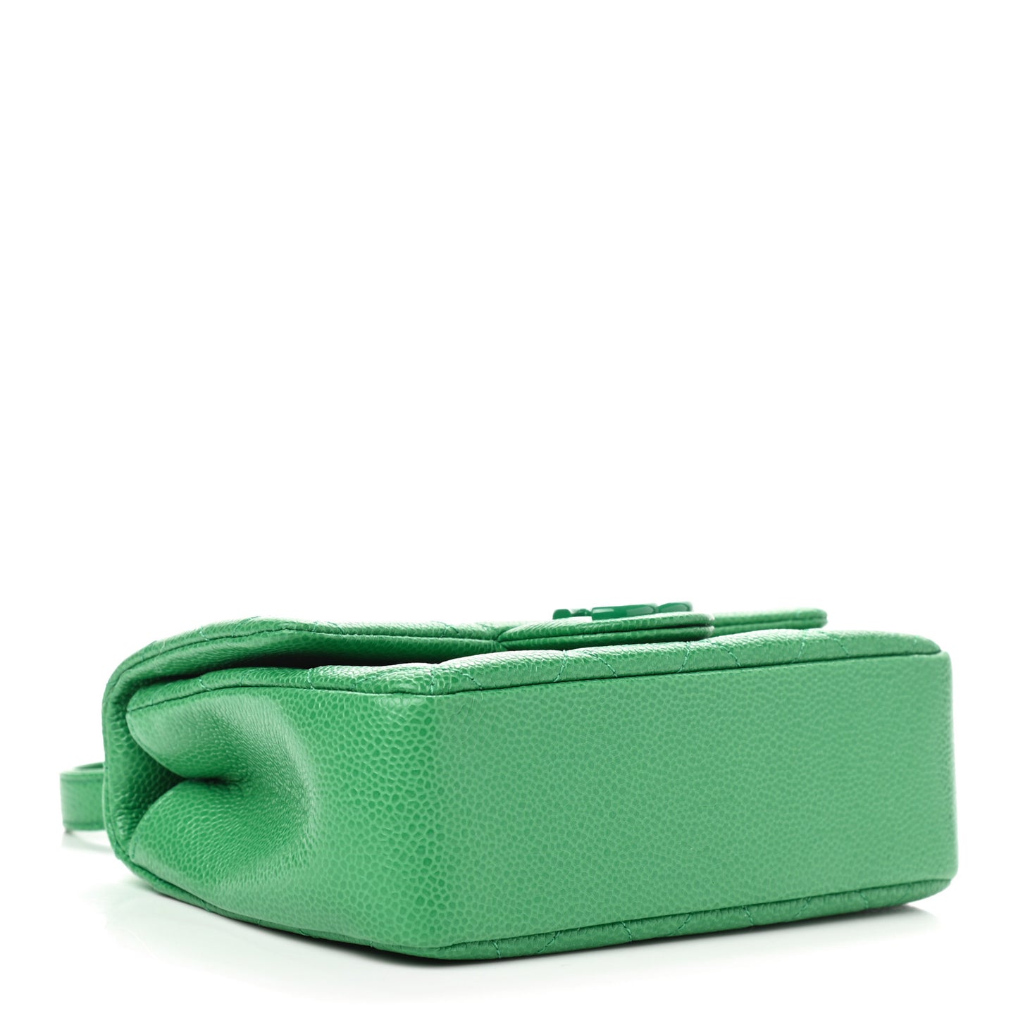 Caviar Quilted Mini Incognito Square Flap Green