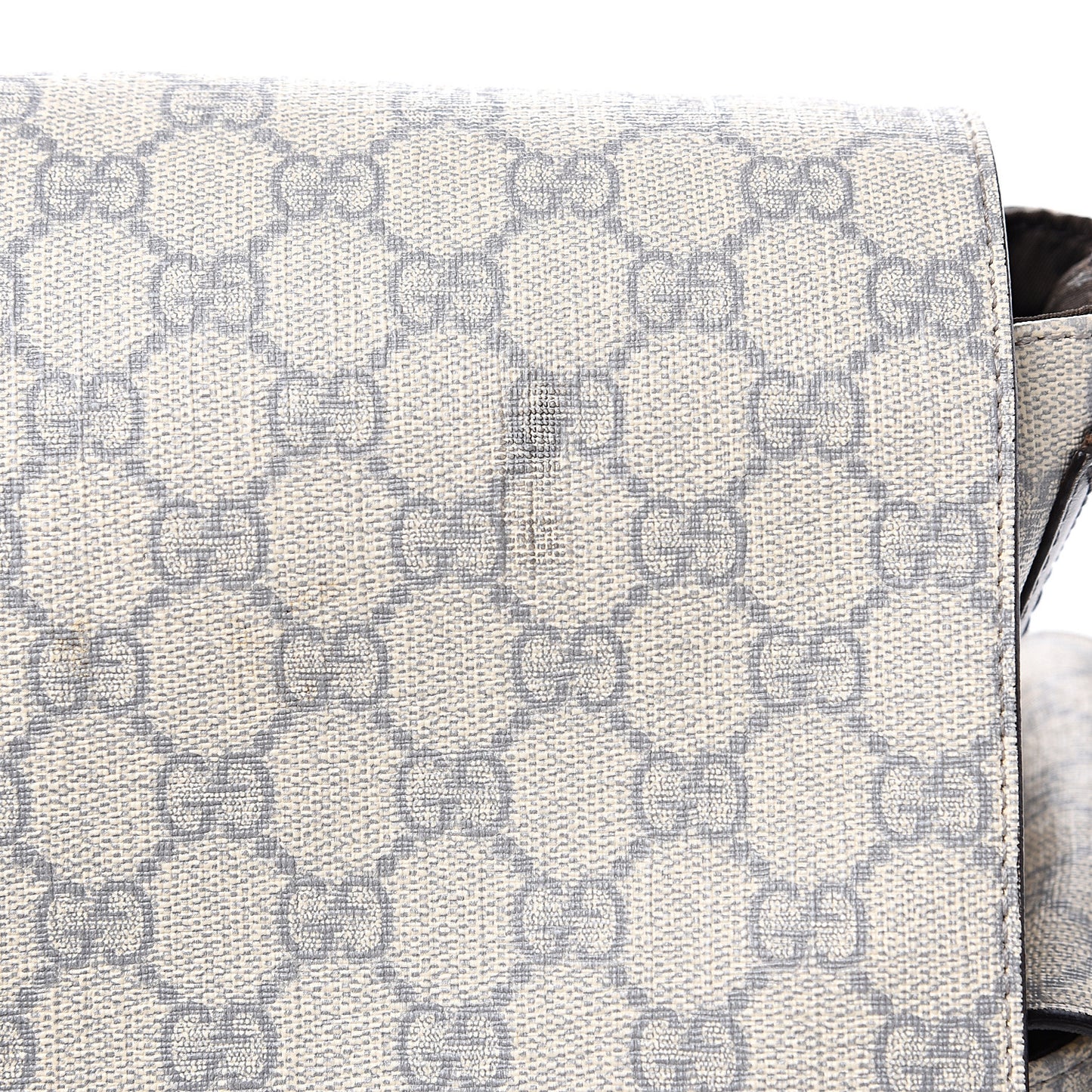 GG Plus Monogram Messenger Diaper Bag Ecru Grigio