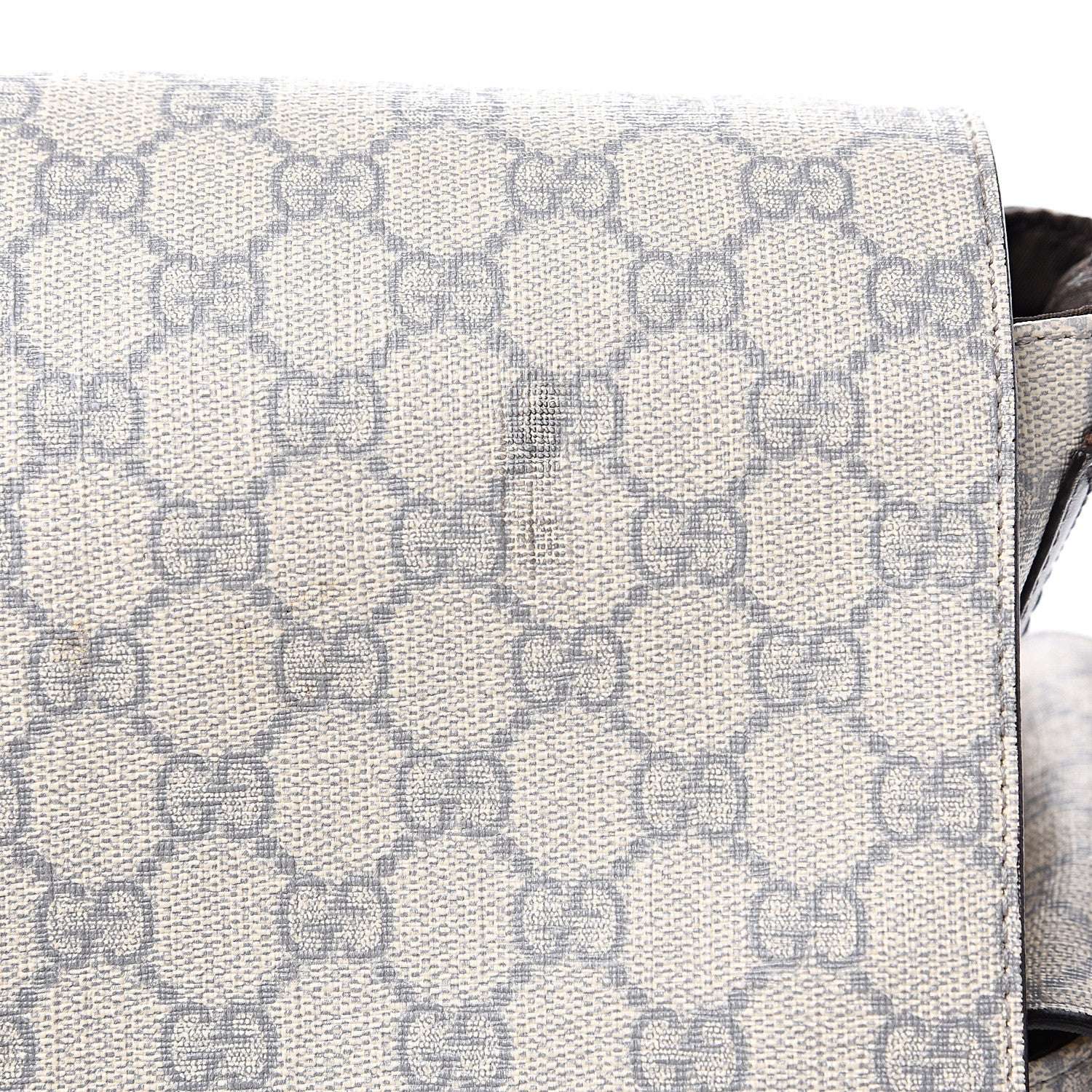 Gucci GG Plus Monogram Messenger Diaper Bag Ecru Grigio 9 of 13
