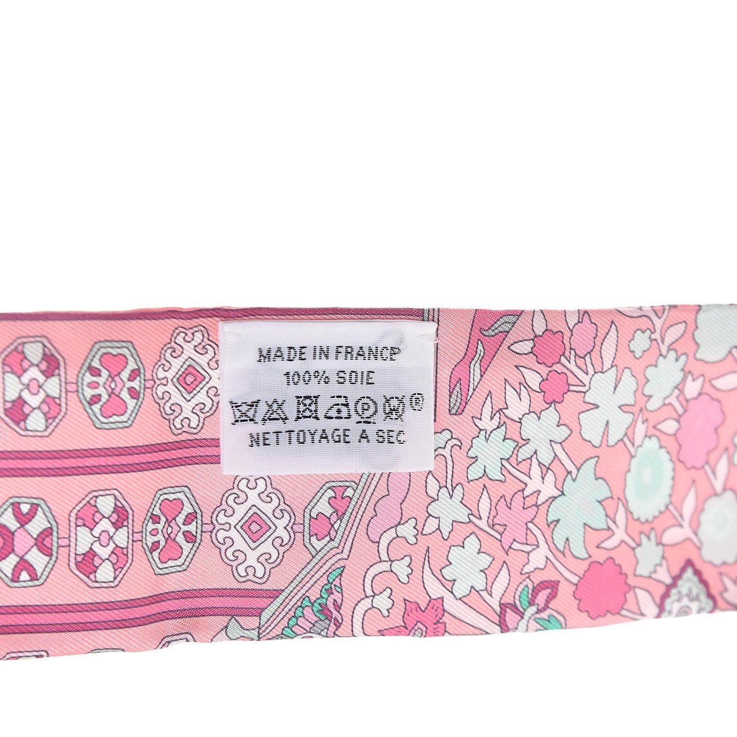Silk Tapis Persans Twilly Rose Vert De Eau Creme