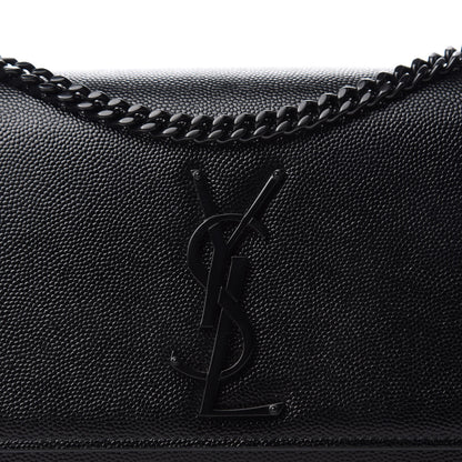 Saint Laurent Grain De Poudre Small Monogram Kate Satchel Black 10 of 10