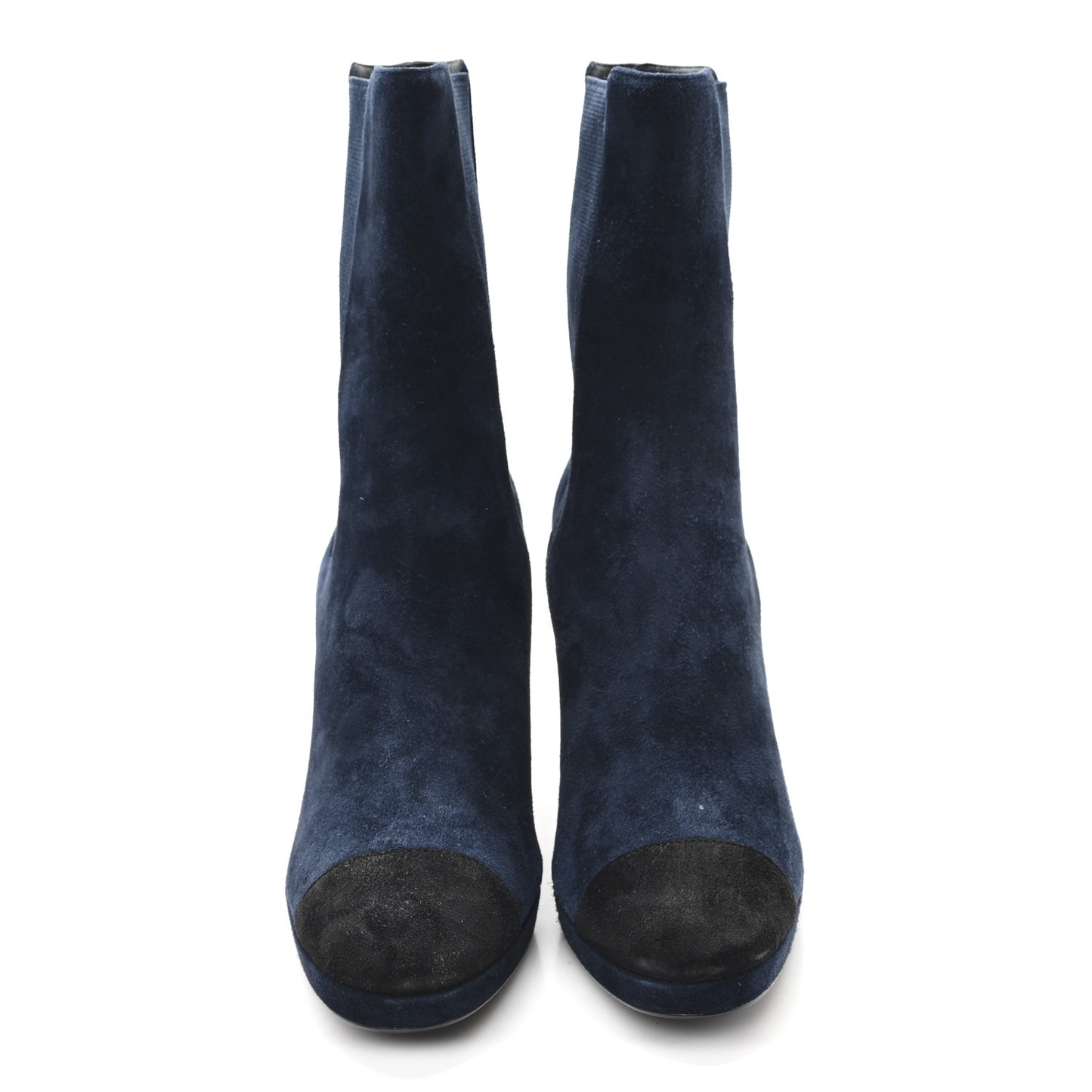 Suede Pearl CC Ankle Boots 38.5 Navy Blue