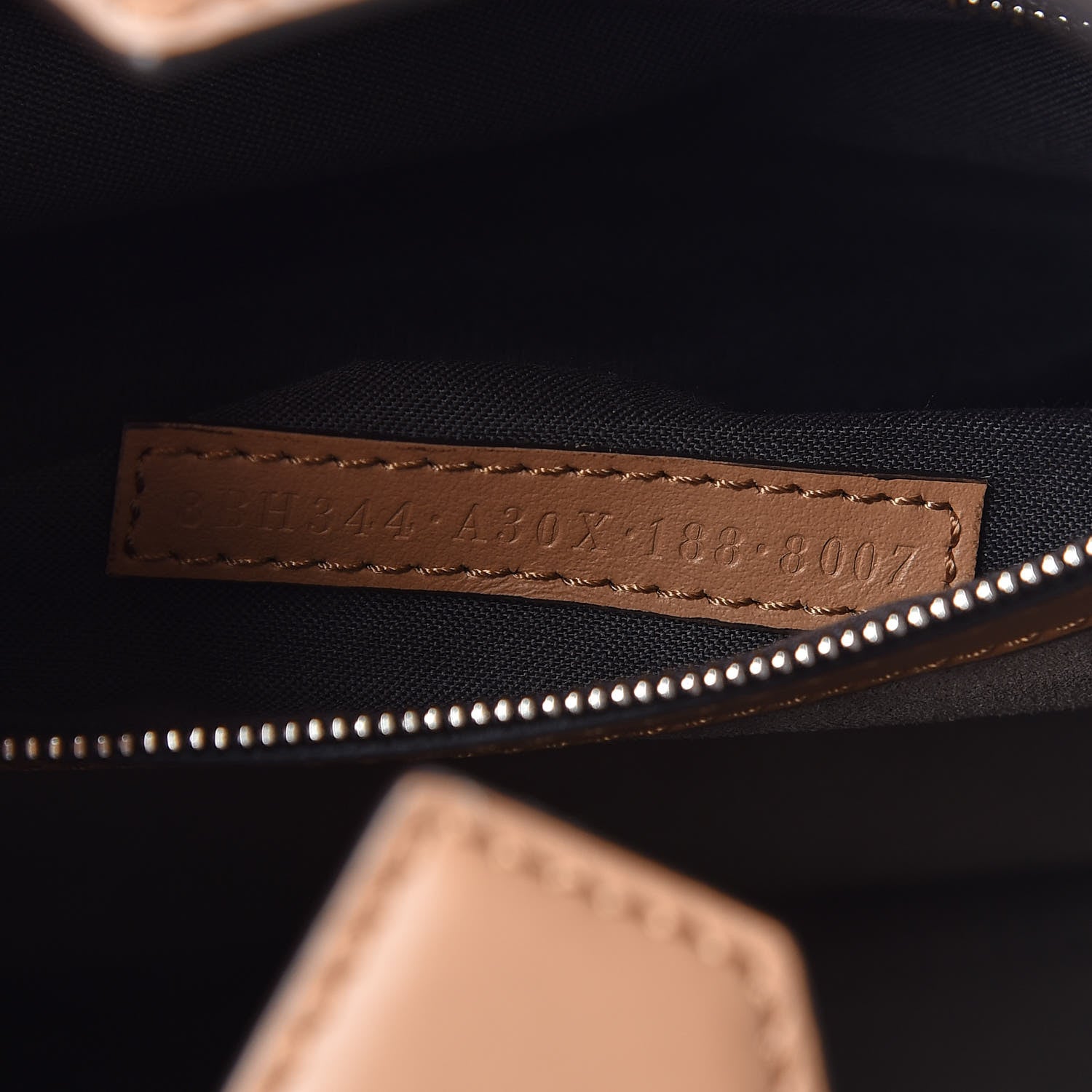 Fendi Vitello Century F is Fendi Whipstitch Threads FF Embossed Small Runaway Satchel Tobacco Orzo 7 of 8