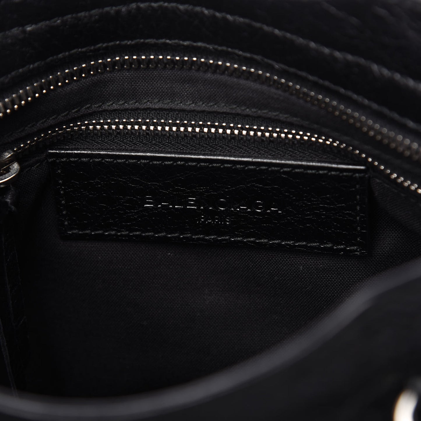 Agneau Classic Silver Hardware Mini City Black