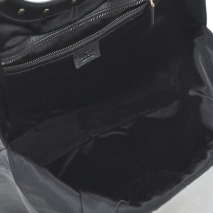 Gucci Leather Metal Bamboo Striped Tote Black 8 of 10