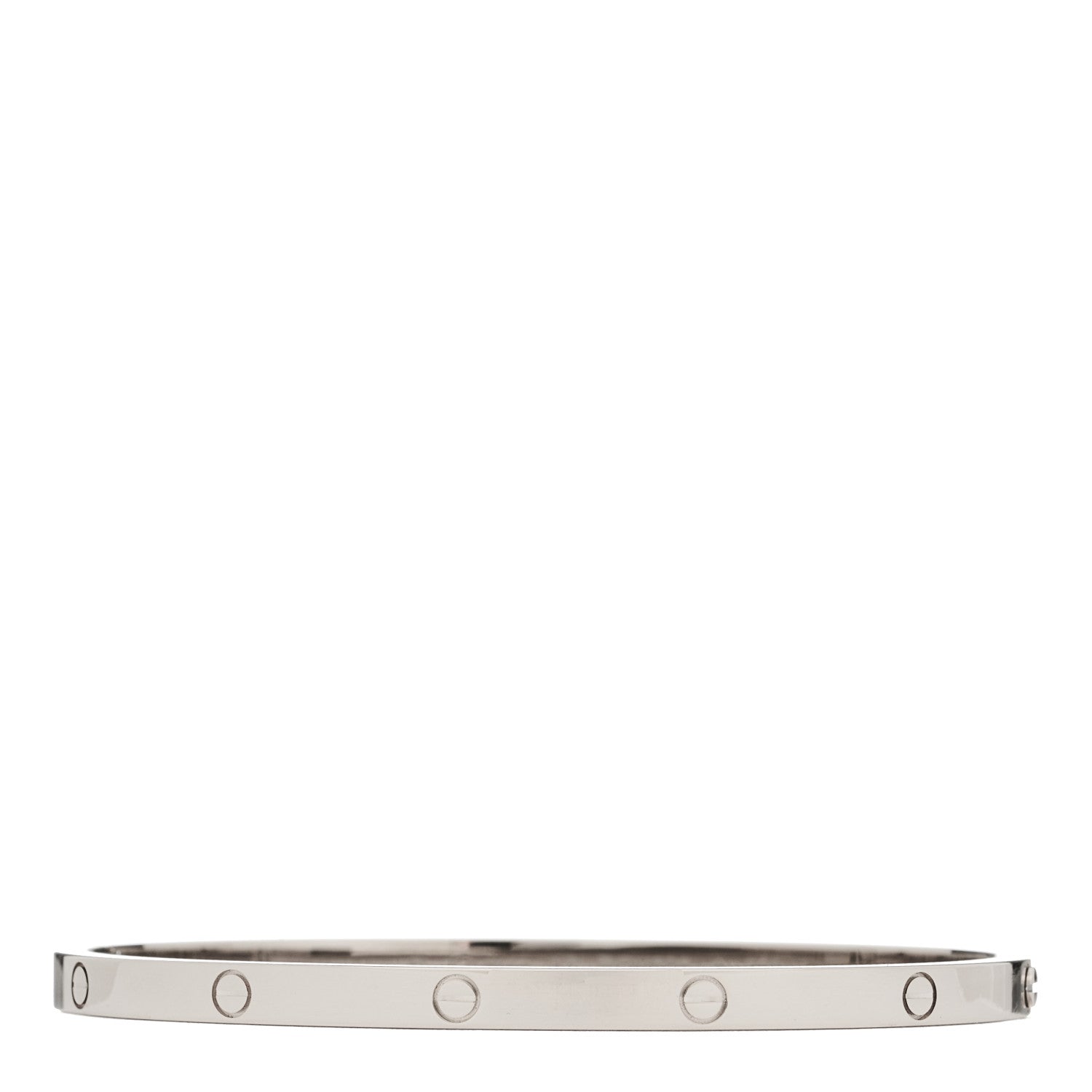 Cartier 18K White Gold Small LOVE Bracelet 17 2 of 9