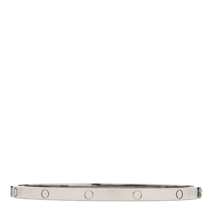 Cartier 18K White Gold Small LOVE Bracelet 17 2 of 9