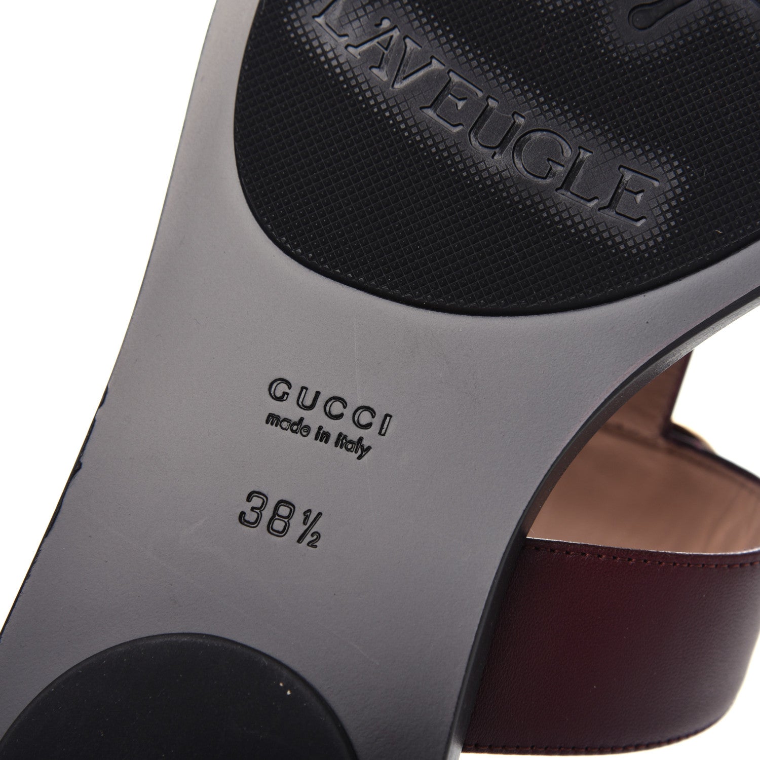 Gucci Calfskin GG Marmont Thong Sandals 38.5 Vintage Bordeaux 7 of 8