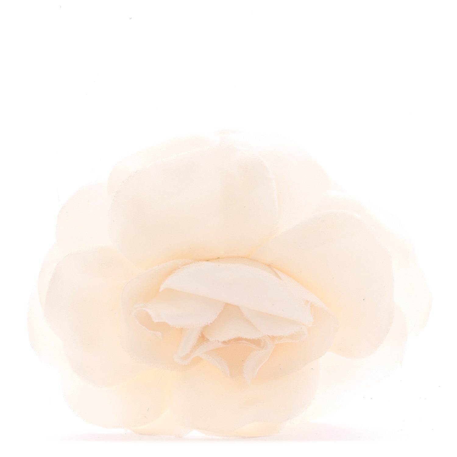 Chanel Crepe Satin Camellia Brooch White 1 of 3