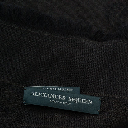 Alexander McQueen Wool Silk Skull Scarf Black 5 of 5