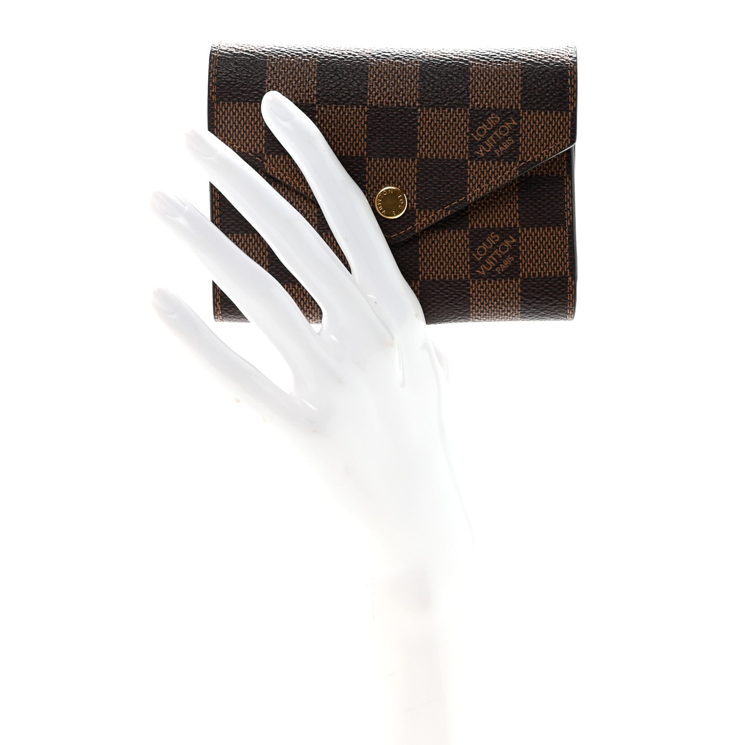 Louis Vuitton Damier Ebene Victorine Wallet Cherry 2 of 7