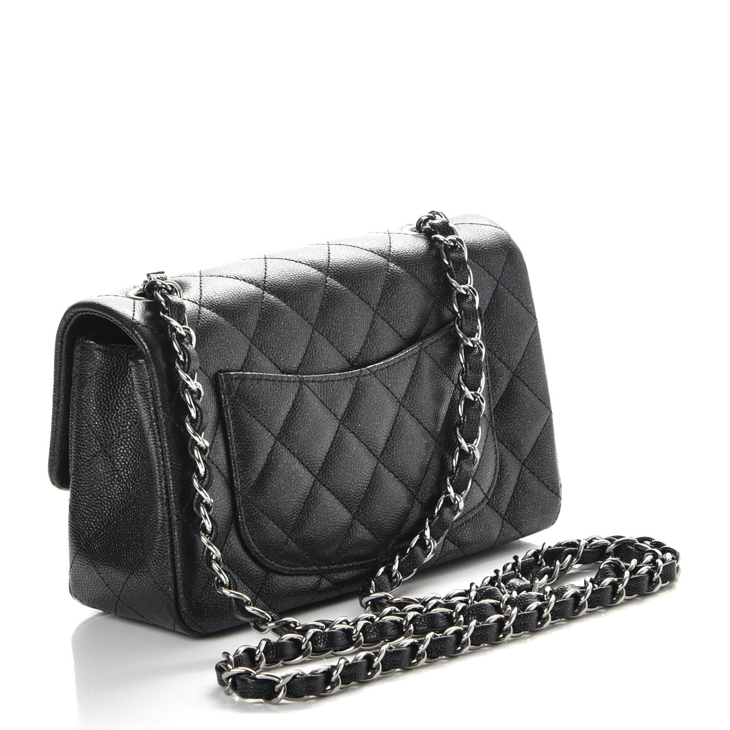 Chanel Iridescent Caviar Quilted Mini Rectangular Flap Black 3 of 8